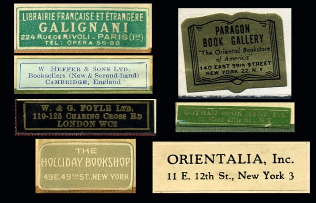 Booklabels in the Sharaff/Sze Collection, New York Society Library