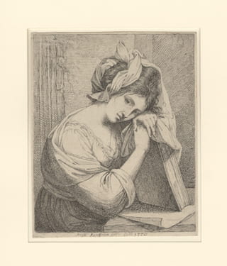 Angelica Kauffman (1741-1807), Self-portrait, 1770. Early state from the The Miriam and Ira D. Wallach Division of Art, Prints and Photographs: Print Collection, The New York Public Library.