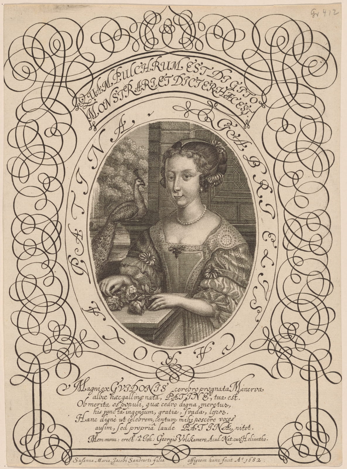 Sandrart, Susanna Maria von, 1658-1716. “Gabrielis Carola Patina” 1682. The Miriam and Ira D. Wallach Division of Art, Prints and Photographs: Print Collection, The New York Public Library.