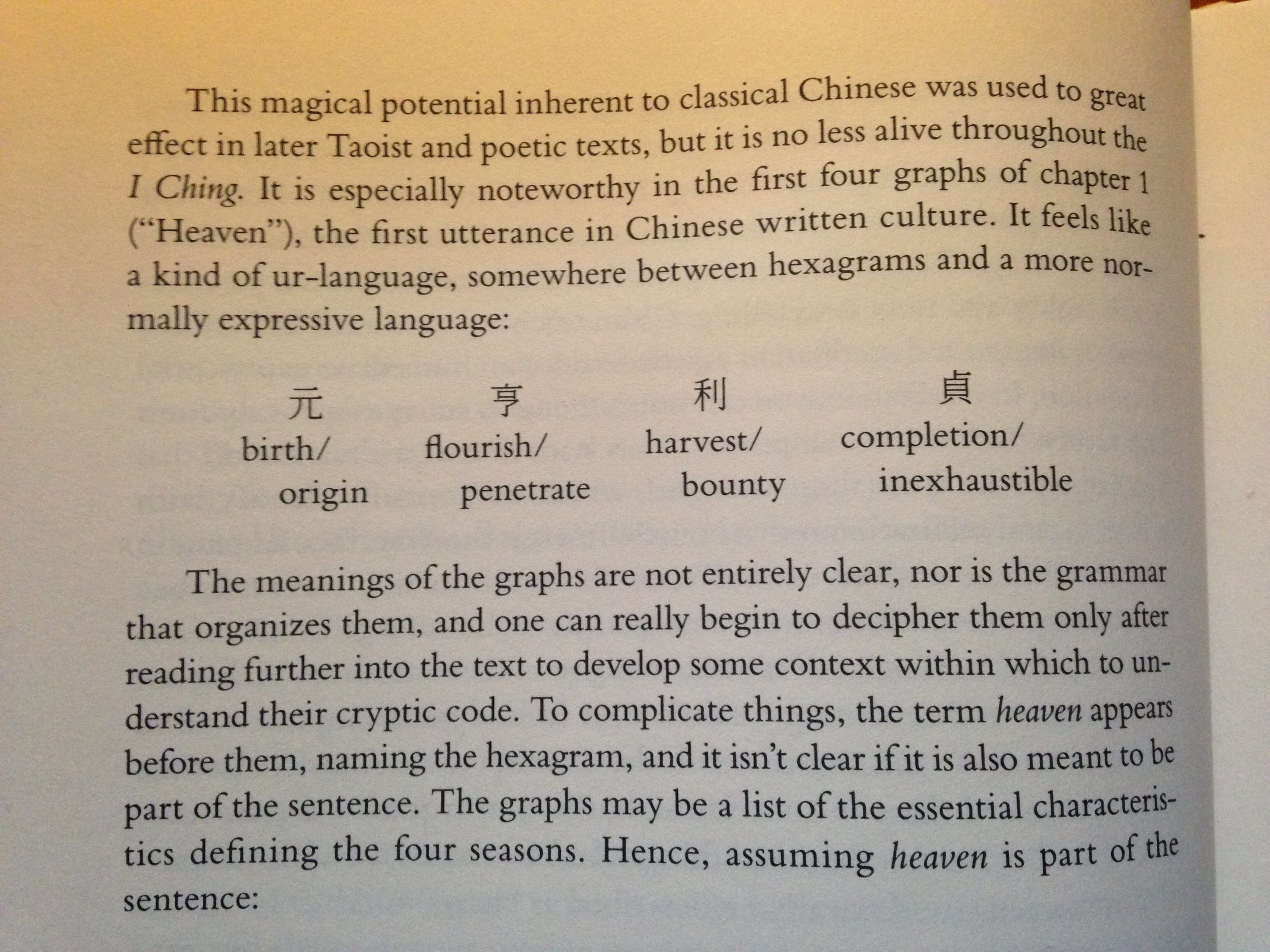 Hinton, David. I Ching: The Book of Change. New York: Farrar, Strauss, and Giroux, 2015, xvi.