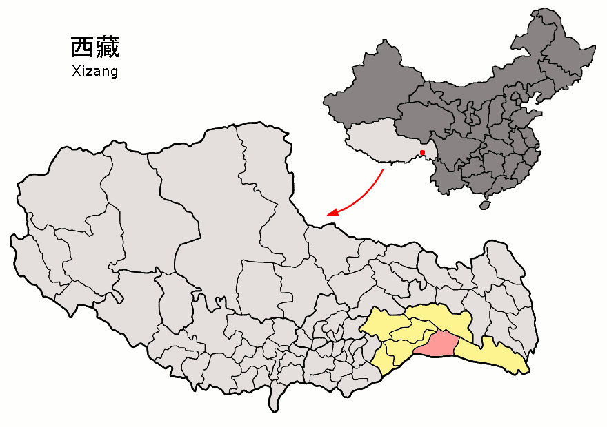 Location_of_Mêdog_within_Xizang_(China)
