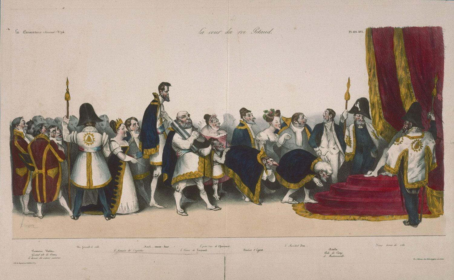 La Cour du roi Pétaud honoré La Caricature 193 23 aout 1832