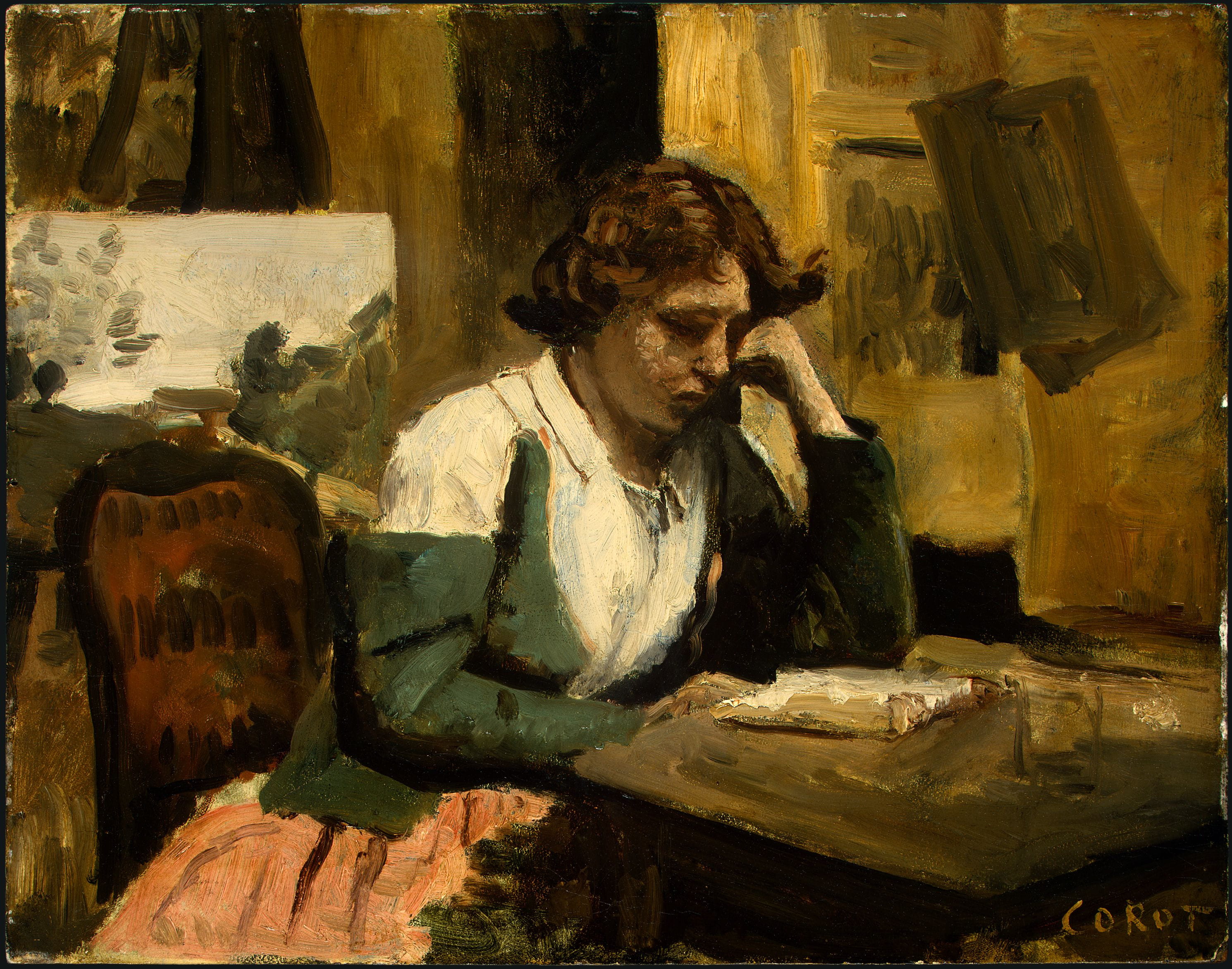 Young_Girl_Reading_by_Jean-Baptiste-Camille_Corot_c1868